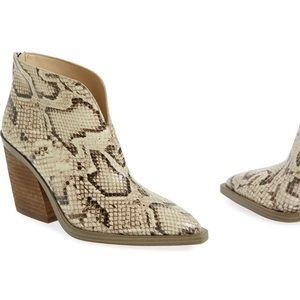 Vince Camuto Snakeskin Ginsel Bootie